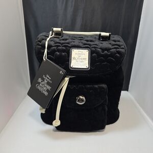 Loungefly Disney The Nightmare Before Christmas Quilted Bat Mini Backpack NWT